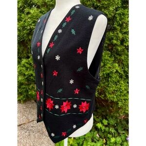 🎁🆕”Not ugly"unisex Xmas-theme vest, felt-like, comfy vintage-suitable as a gift